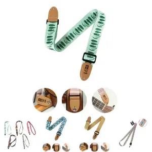 우쿨렐레 스트랩 그린나뭇잎 우쿨렐레멜빵/우쿨렐레스트랩/우쿨렐레/어깨끈/우쿠렐레끈/디자인/멜방/스트렙