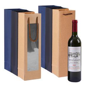 와인 선물 포장 쇼핑백 투명창 무지 선택 가능 케이스 와인 포장지 박스