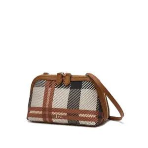[롯데백화점]닥스 액세서리 [JUBILEE CHECK] 브라운 쥬빌리체크 패턴 포인트 미니크로스백 DCWA5E226