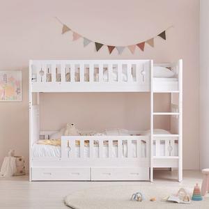 [상일리베가구]루이즈 원목 이층침대 서랍세트 본넬매트리스