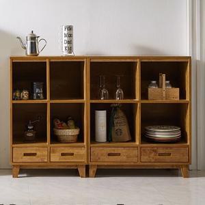 멜리스 고무나무원목 800+600 멀티수납장