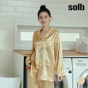 [솔브] 실키한 소재의 도트 여성 파자마(SPAE102W)