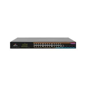 피우란 24포트TP/POE BT90W/10GSFP+L3 POE 스위치허브 POE8028L3-10G [H@lu]
