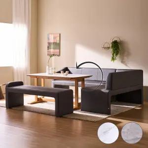 글라세 리버서블 통세라믹 4인용 리빙다이닝 투게더 식탁세트(3인소파+코너