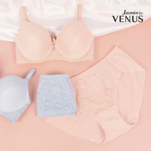 [비너스] 페일 브라운 와이어 더블윙 몰드 브라팬티세트 BP0076H_LB 여자 속옷 A-C컵