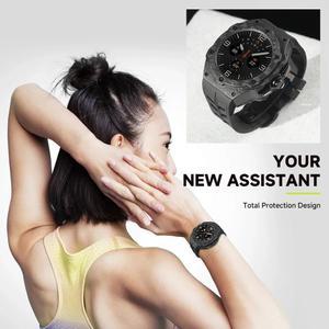 갤럭시 워치용 럭셔리 탄소 섬유 수정 케이스 스트랩, 갤럭시 워치 7 울트라 고무 밴드 액세서리, 47mm