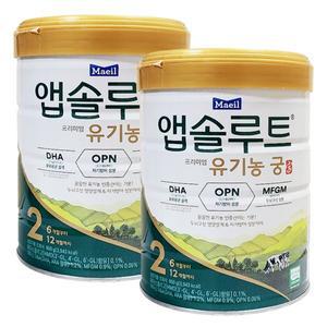 매일유업 앱솔루트 유기농 궁 2단계 800g 2개