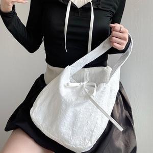 어나더뷰 코튼 피치 레이스백 면 에코백 가방 숄더백 크로스백 2557