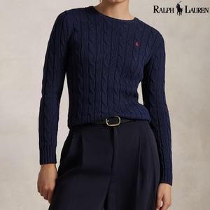폴로랄프로렌 여성 코튼 케이블 니트 스웨터 네이비 WMPOSWENC020653-400