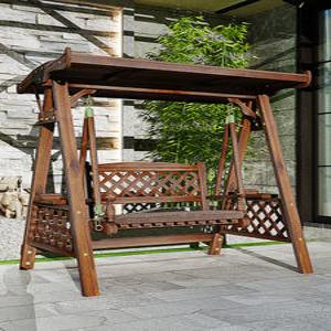 조립식 테라스그네 테라스 원목 상품 발코니 야외용 3인용 리조트 행잉체어 인테리어