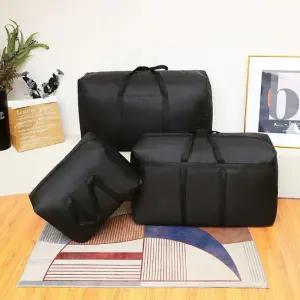 (블랙 L사이즈) 대형가방 소형 이민 유학 이사/대형/짐가방/천가방/가방/대용량/큰가방/수납/빅사이즈