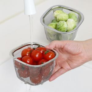 304 스텐 미니 스퀘어 채반 2P세트 / 사각 스텐 채반 세트 야채 소쿠리