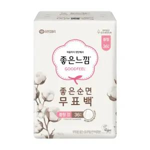 좋은느낌 좋은순면 무표백 생리대 중형 36p