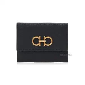 [라벨루쏘] [페라가모] SS25 여성 간치니 카드지갑 22 0861 NERO 0779901