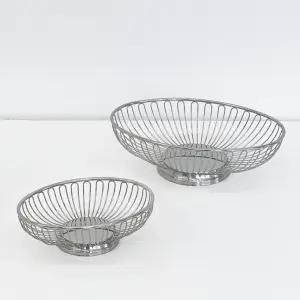 스텐 오발 브레드 바스켓 과일 빵바구니 2sizes