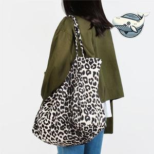 호피무늬백 스타일리시한 레오파드 에코백 캔버스 쇼핑백