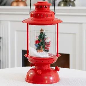 크리스마스 랜턴 오르골 대형 장식 체리 스노우볼 램프 41cm 소품 용품 데코 무드등