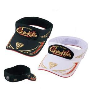 Gamakatsu 남성용 통기성 빈 탑 낚시 모자 조절 가능한 선바이저 자수 손잡이 달린 여름