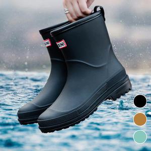 여성용 장마대비 3cm 키높이 미끄럼방지 가볍고 발편한 미들 레인부츠 패션장화