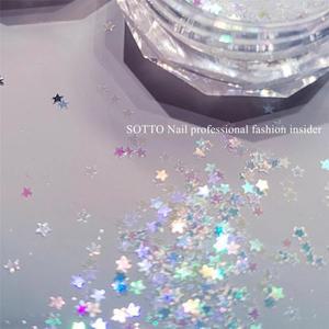 미니  샤이닝 스타 네일 아트 스팽글  크리스마스 별 장식 귀여운 작은 주얼리 1mm