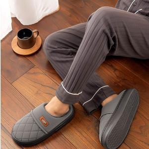 다이아 실내외 방한 남성 슬리퍼 겨울실내화