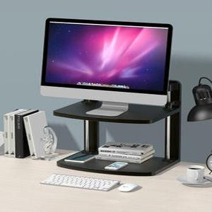 높이 조절 모니터 서랍 거치대 받침대 듀얼 높낮이