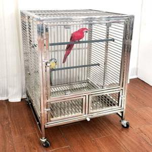 스텐 새장 앵무새 둥지 하우스 새집 큰 대형 스테인리스 날림장