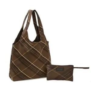 헤지스 액세서리 여성 24FW [스테디셀러] 브라운 체크 숄더백 WIBA4F059W2