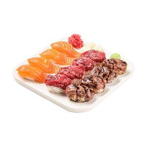 [육회바른연어] 모듬초밥 12P (육회초밥 4P+연어초밥