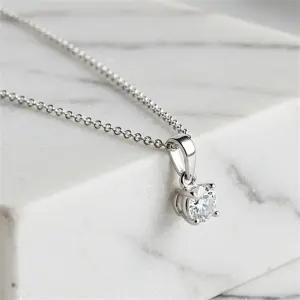 모이사나이트 목걸이 랩 다이아 4프롱 1캐럿