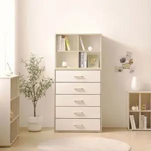 도담 E0키즈 주니어 800 5단 서랍장 멀티수납장 세트(오픈형) DO5131R (착불)