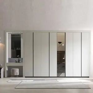 [장인가구]단테 슬림 미러 화장대 파우더 붙박이장 10cm