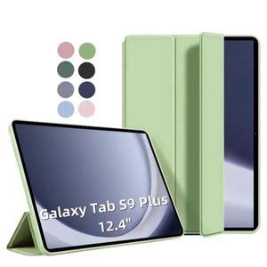 삼성 갤럭시 탭 S9 플러스 5G 케이스 12.4인치 플립 스탠드 마그네틱 소프트 TPU 백 SM-X610 XM-X616B 태블