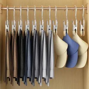 초강력 미끄럼 방지 집게형 옷걸이 10P 외집게 다용도 세탁소형 모자 소품 만능걸이