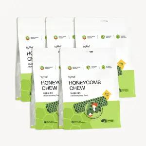 (5봉) 바이레프 허니콤츄 베지M 저알러지 저칼로리 채소 덴탈껌 개껌 M(중형), 128g, 5개