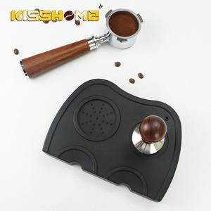 압축봉홀더 커튼봉 브라켓 에스프레소 커피 탬퍼 매트 스테이션 미끄럼 방지 실리콘  패드 51mm 54mm 58mm