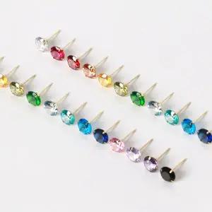 [오로프(ORLOFF)]전체 14K 금 다이아컷팅 큐빅 귀걸이 2~10mm