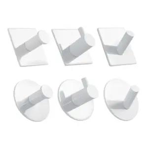 타공 필요없는 강력부착 인테리어 모던 벽후크 WHITE/행거/접착식/거치대/후크/부착/걸이/접착/부착식/고리