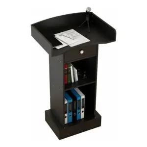 심플 서랍형 강연 단상  A)  블랙) 단상 강의대 연설대 강연대 사회대 교탁