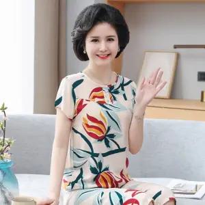 국산 면 투피스세트 파자마 여름 반팔 반바지 홈웨어 40수 코튼 L~2XL