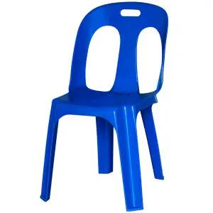 국산 등받이 의자 1호 파랑 플라스틱 편의점 포장마차 야외 행사 포차 테라스 학교 파라솔