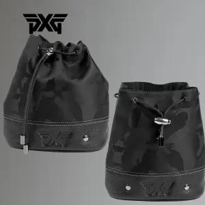 PXG 피엑스지 자카드 페어웨이 카모 소가죽 볼파우치 주머니 가방