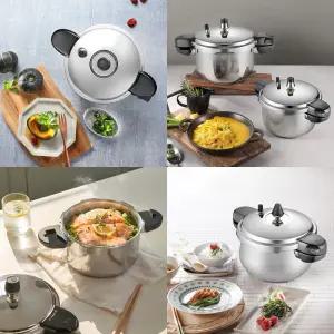 PN풍년 하이클래드 IH 인덕션 압력솥 4인용~10인용 스텐 압력밥솥 모음