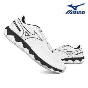 미즈노 남성 여성 테니스화 웨이브 엔포스 투어 2 화이트 블랙