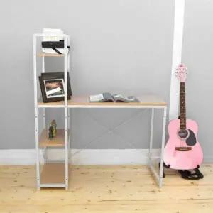 오염 방지 화이트 스틸 테이블 고시원 전용 세로형 틈새 책상 (WFK19FJ)