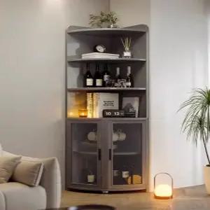 코너 수납장 선반 틈새장 삼각 모서리장 책장 삼각형