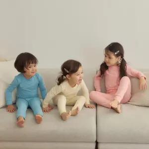 베베샤 실내복 모달 솔리드 4+1 아기내복세트 가을겨울 아이 유아 내의 9부 아동 간절기