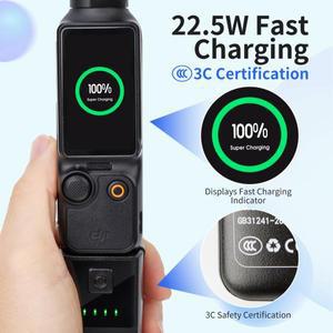 오즈모 포켓 3용 대용량 배터리 핸들 내장 4000mAh 추가 dji 호환용 3 액세서리 호환 교체품