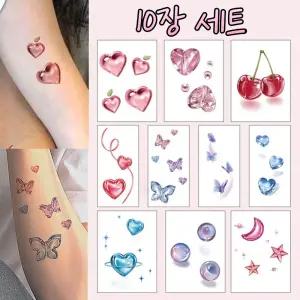 3D 입체 타투 스티커 컬러 판박이 페스티벌 유니크한 헤나 문신 패션 분장소품 할로윈 파티 데이 행사 변장