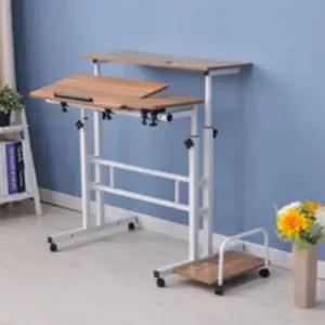 각도조절 높이조절 고급 책상 조립식 스탠딩 테이블 우드 (WFK3TE5)